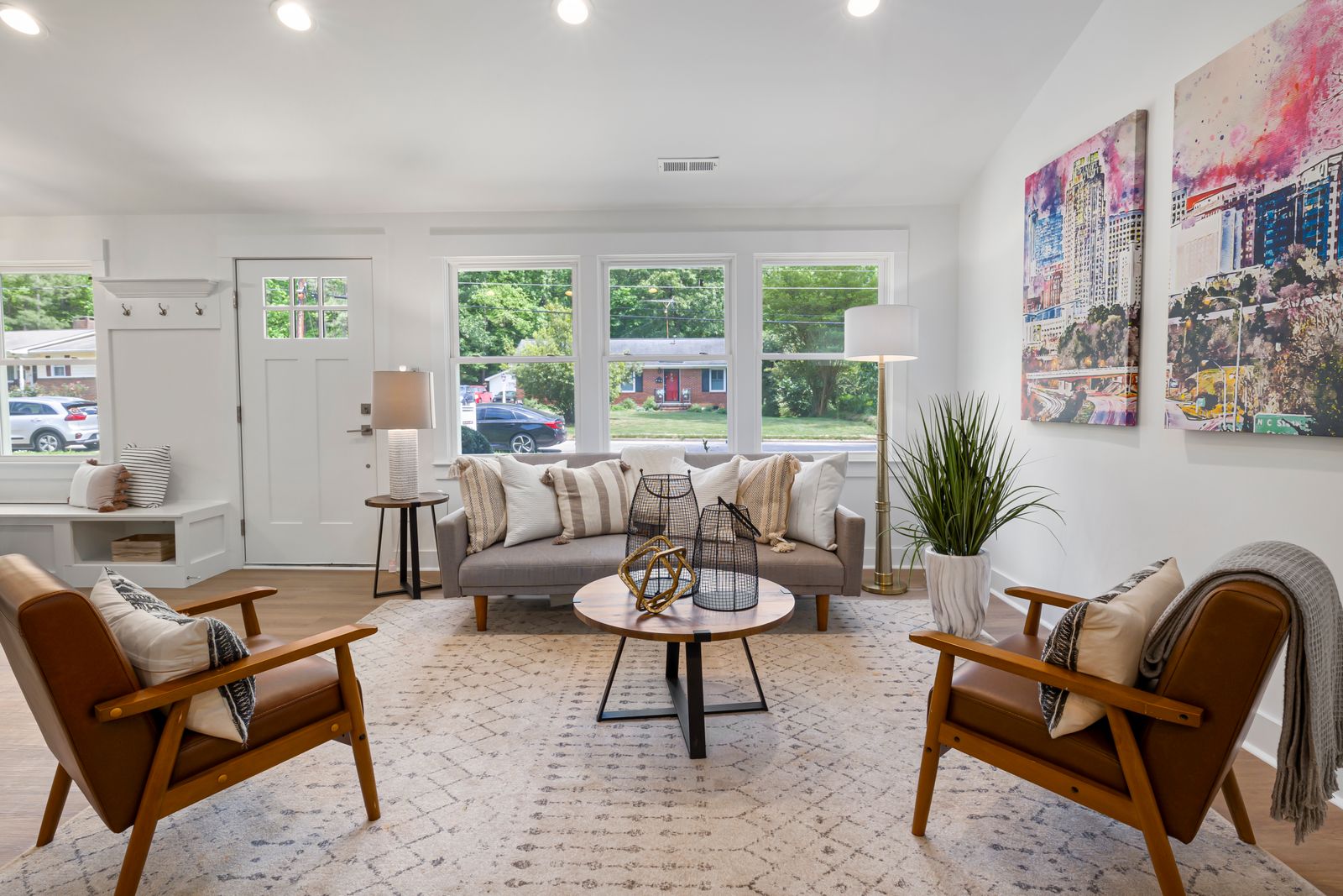 Bright, renovated living room